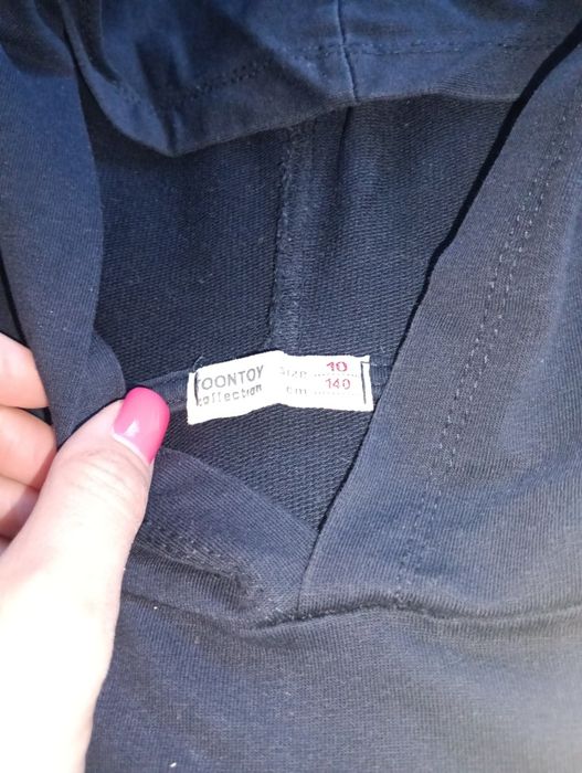 Bluza z kapturem i kangurem Pad granatowa 140
