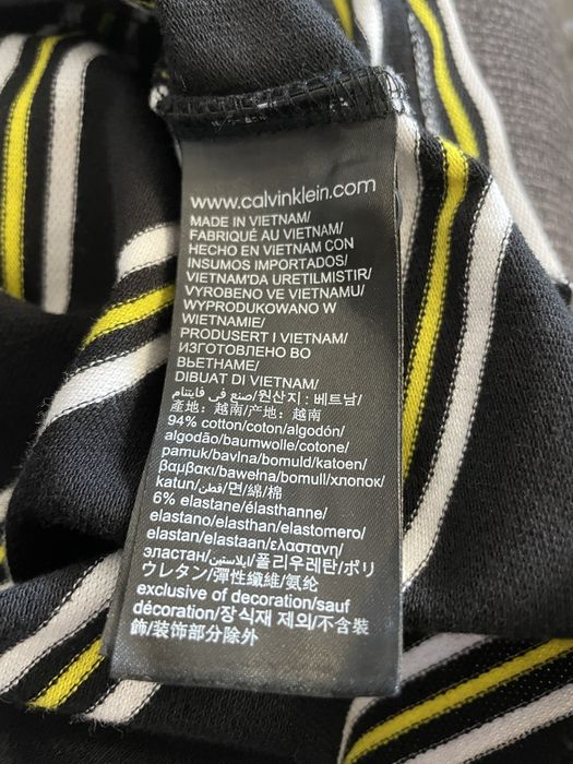 Koszulka Polo Calvin Klein Jeans S slim fit paski hit viral logowana