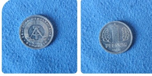 1 Pfrennig NRD moneta z 1987 roku