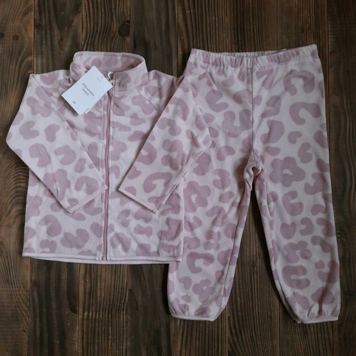 Новий флісовий костюм H&M на 2-3 роки 98 рожевий фліс спортивний