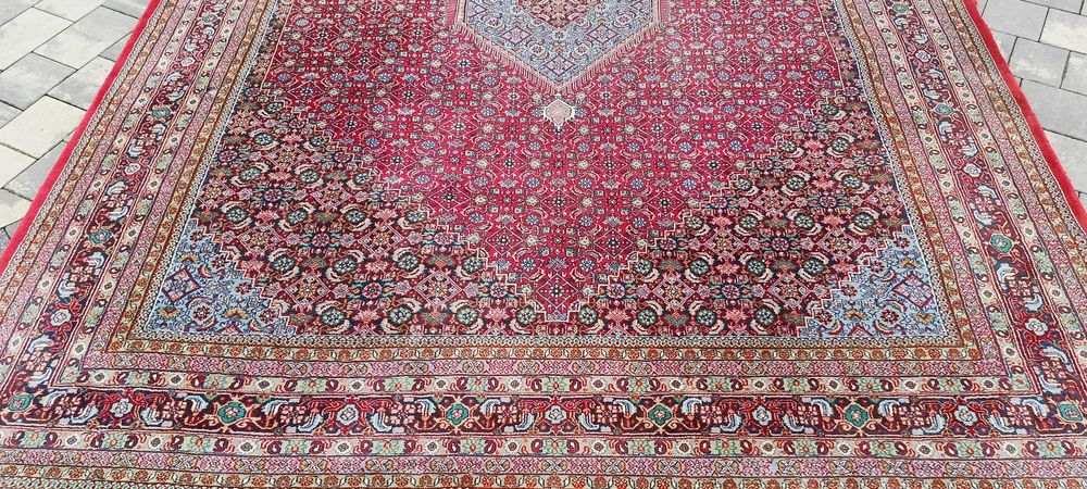 Indo - Bidjar dywan wełniany 342 x 243 cm tkany ręcznie wełna perski