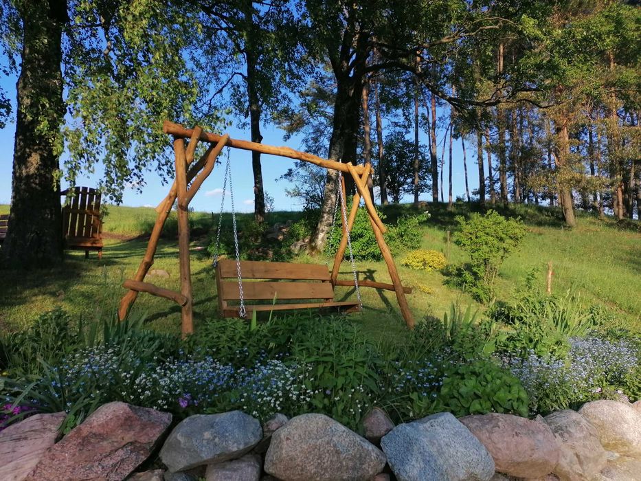 Domek 6 os. z balią, sauną jezioro Hańcza, Suwalski Park Krajobrazowy.