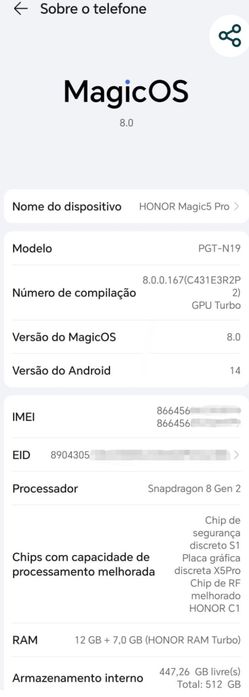 Honor Magic 5 Pro 5G 12Gb | 512 GB | DualSIM