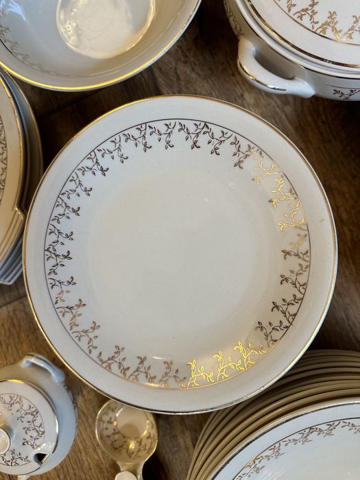 Serwis obiadowy Chodzież na 12 osob lata 60