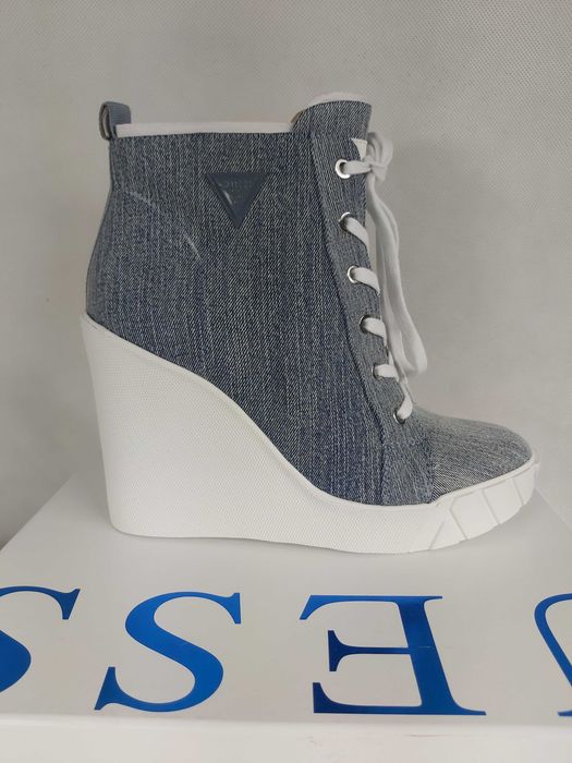 NOWE Botki sneakersy GUESS koturna platforma 40 jeans a319