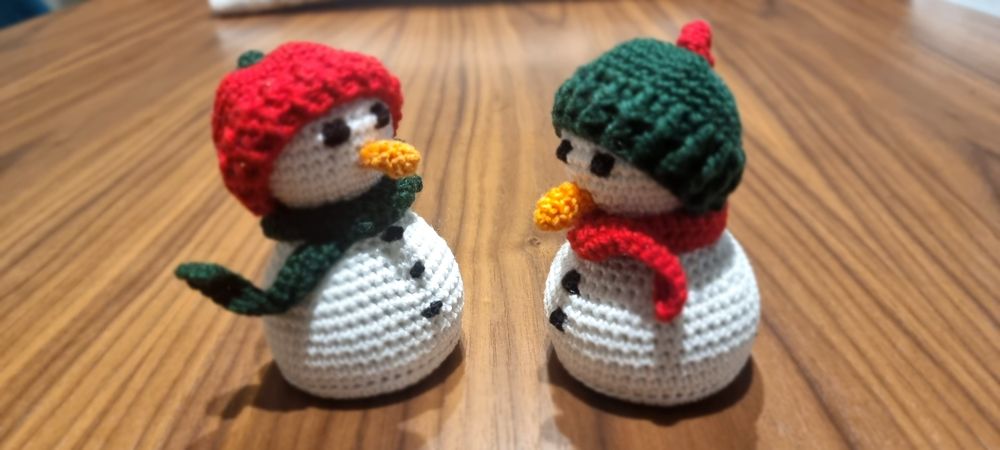 AMIGURUMI, Boneco de neve