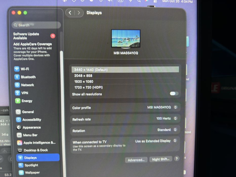 MSI MAG341CQ 100Hz 34cale