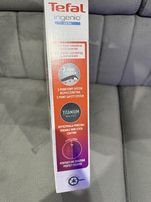 Zestaw patelni TEFAL Ingenio 24/28cm z odczepianą rączką. NOWE