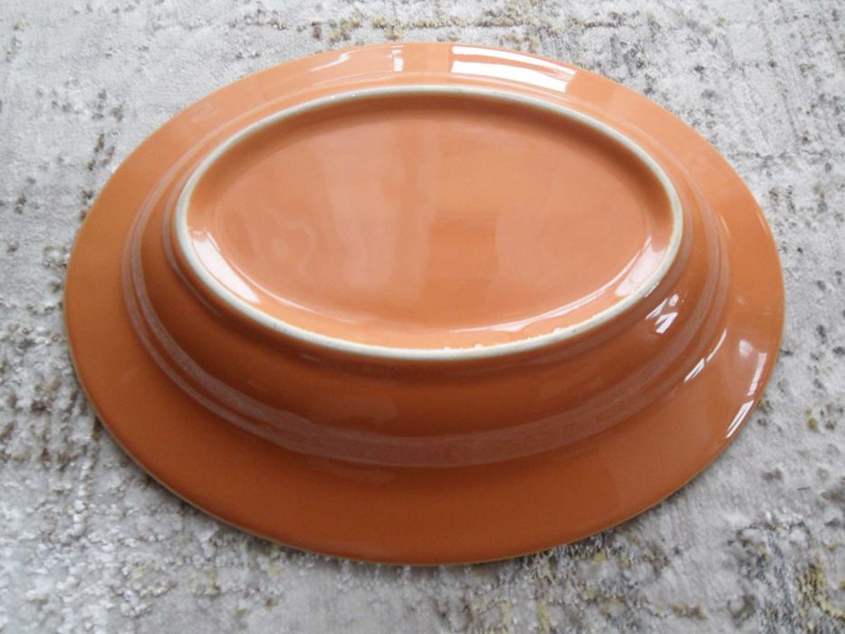 Pólmisek fajansowy głeboki 28 x 21,5 cm z czasów PRL