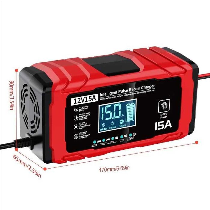 Импульсная зарядка 15А 12V LifePo4 десульфатация аккумулятора зарядное