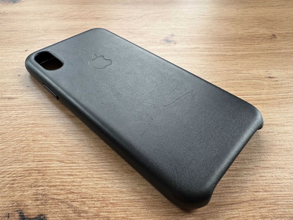 Etui Apple iPhone X Leather Case Black [NOWE | PEŁEN ZESTAW]