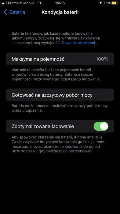 Iphone 7 plus 100% kondycja baterii
