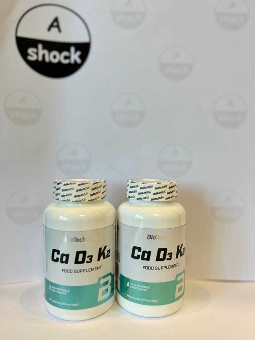Витамин д3+к2 Biotech USA Ca D3 K2 (60 капсул.) кальций