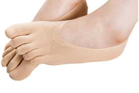 stopki Fivefingers pięciopalczaste ażurowe cieliste   beżowe