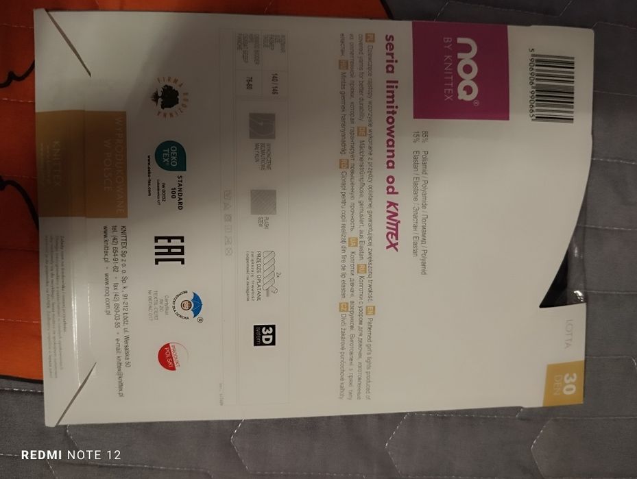 Rajstopy dziewczęce dziecięce czarne 3D Lotta 140-146 koronkowy wzór