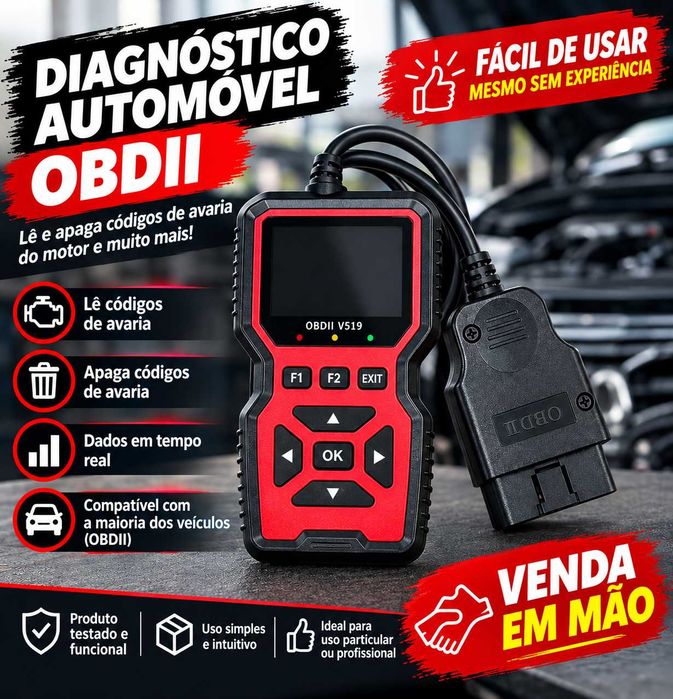 Leitor de diagnóstico automóvel OBDII V519-Entrega imediata