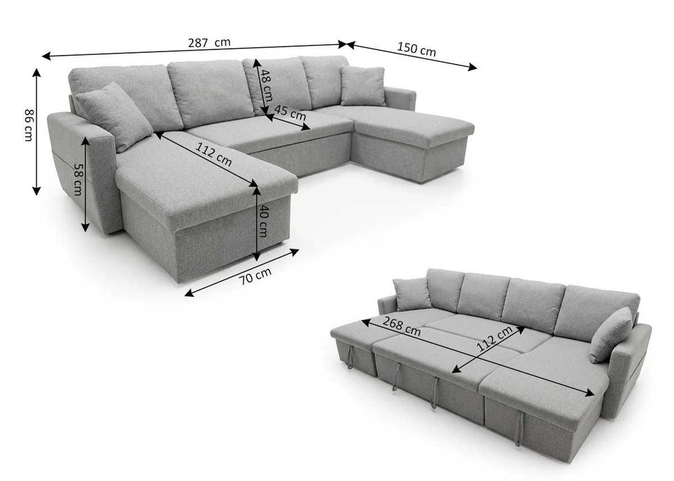 SOFA CAMA GRANDE COM 2 BAUS ENVIO GRATUITO PAGA NA CASA  DIRETO DE FABRICA