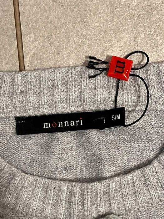 Stylowy modny elegancki damski szary sweterek monnari S M idealny na wiosne