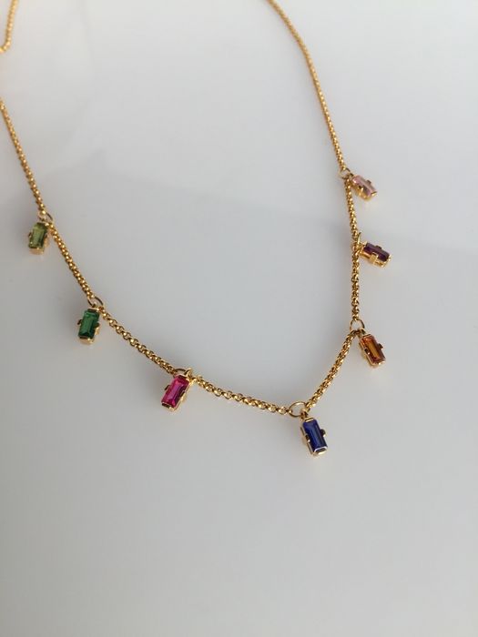 Знижка! Thomas Sabo срібне кольє позолочене з кристалами