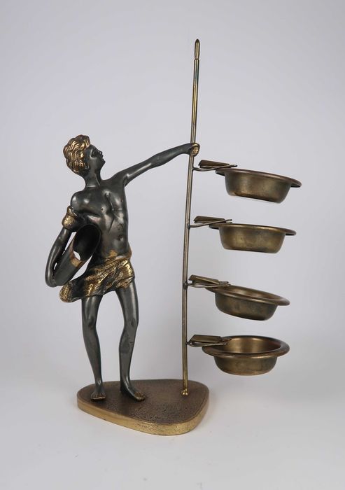 Escultura Art Deco bronze / latão