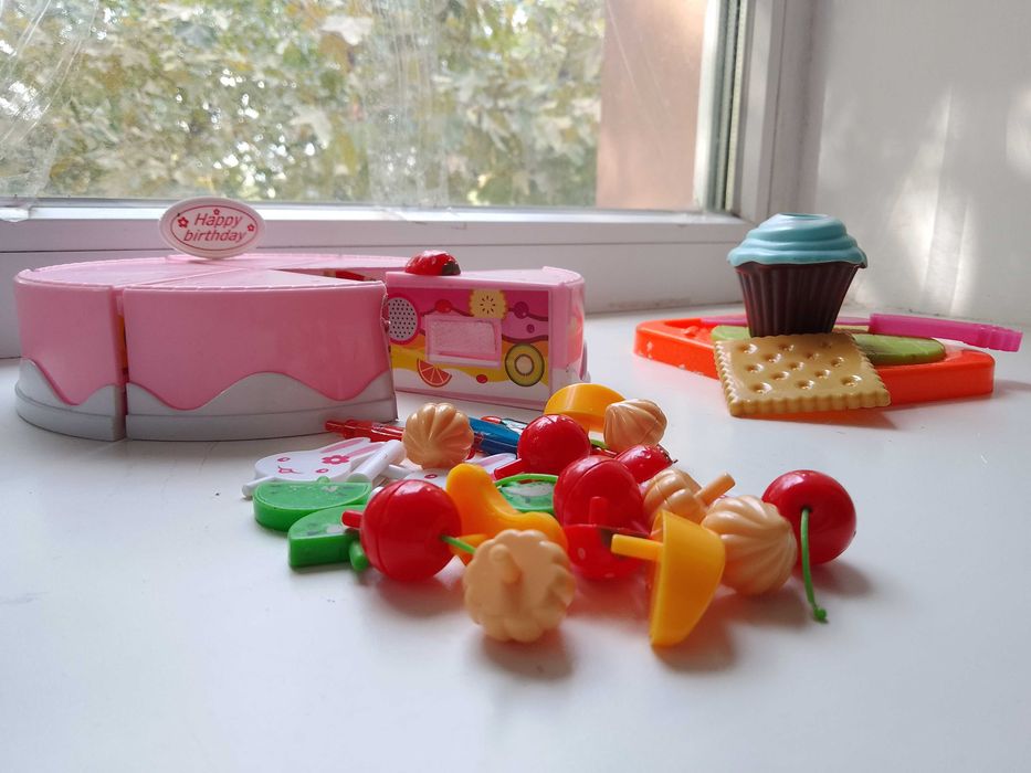 Лот Коструктор липучки + конструктор набір солодощів(тортик)