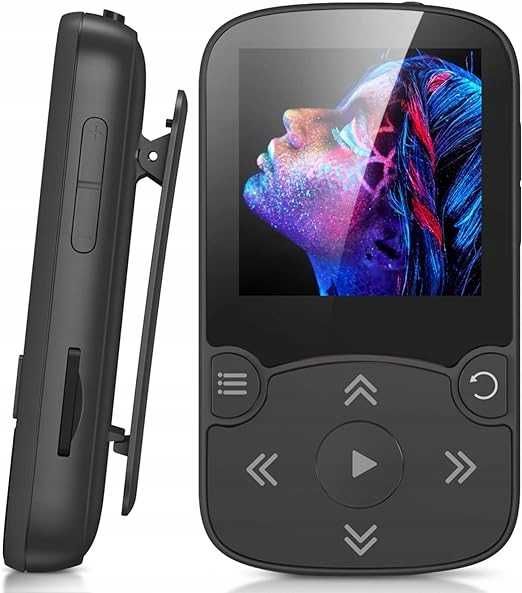 Odtwarzacz MP3 32GB Bluetooth 5.0 Słuchawki radio krokomierz czarny