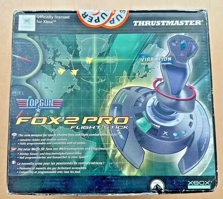 Microsoft XBOX Thrusmaster TOP GUN FOX 2 PRO FLIGHT STICK Novo selado