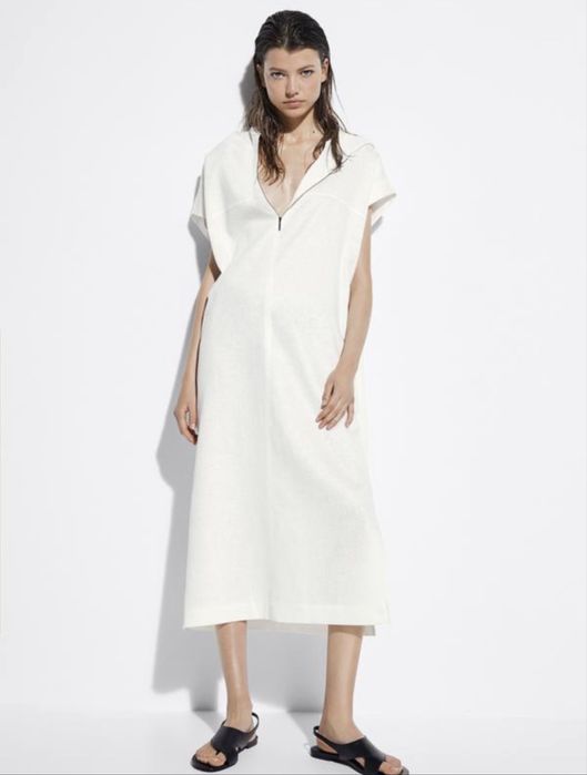 Massimo Dutti білий одяг: сукня сорочка блуза / розміри S M