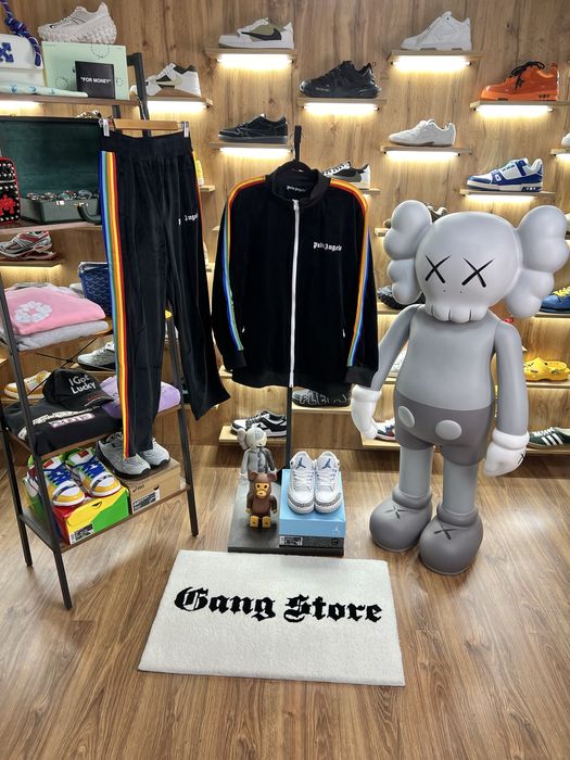 Костюм Palm Angels Small Logo Black / Rainbow Stripes