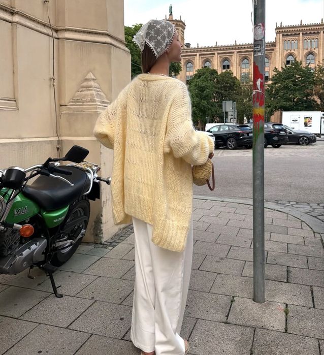 Кардиган светр масляний  жовтий трикотажний вʼязаний  25 union otaje