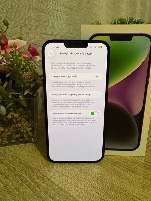 Prywatny iPhone 14 Plus 128GB Midnight/86%