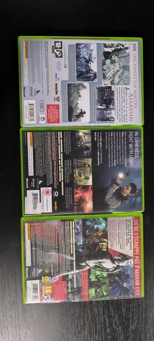 Conjunto de 3 jogos Xbox 360+5 cds danificados