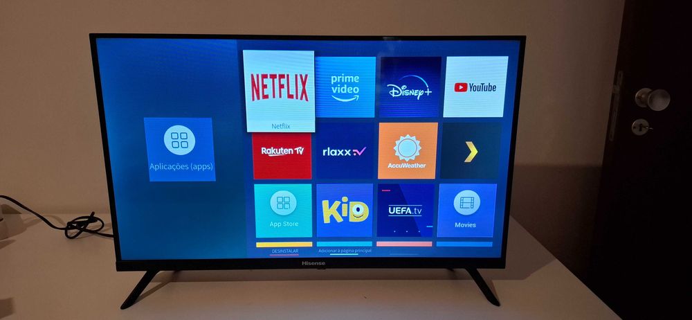 Smart TV Hisense 32" 32A5600F + Suporte Parede – Excelente Estado