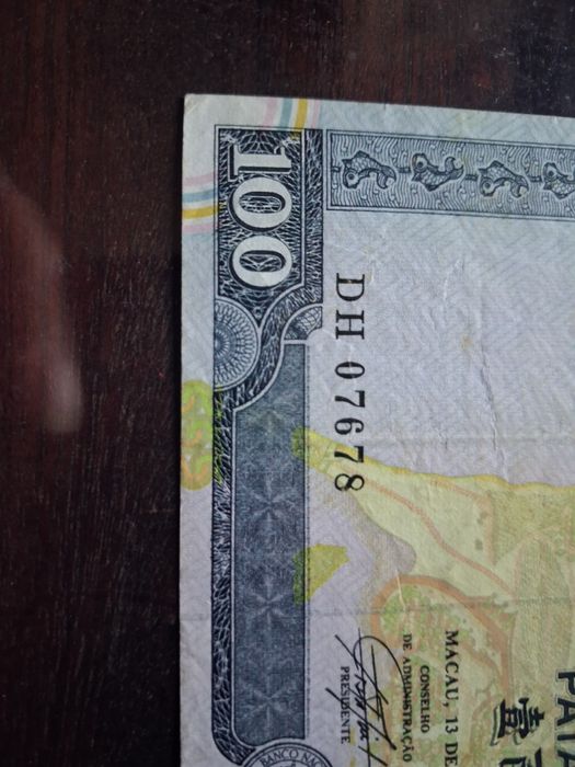 Nota 100 patacas Macau
