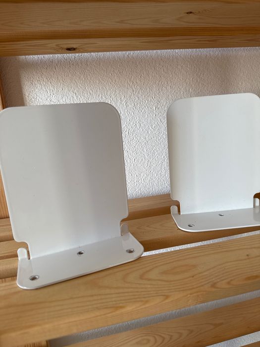 Półki niewidki na książki metal biały x5