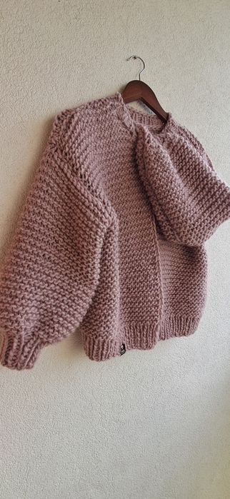 Sweter Bomber 100%wełna. Handmade.