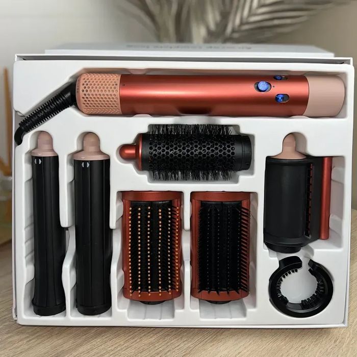 Стайлер Dyson Airwrap Complete 6 насадок Bronze/Pink Дайсон полуничний