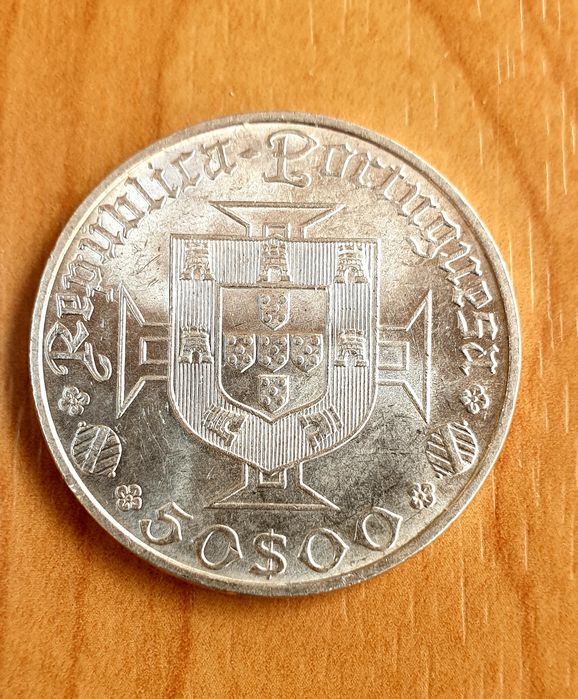1969 Portugal 50 Escudos Vasco da Gama Prata