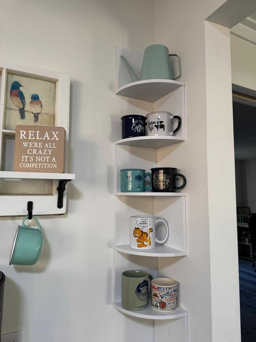 Loftowa narożna dekoracja ścienna kwietnik na kwiaty książki