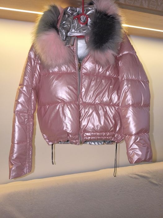 Piękna dwustronna zimowa kurtka damska M/L