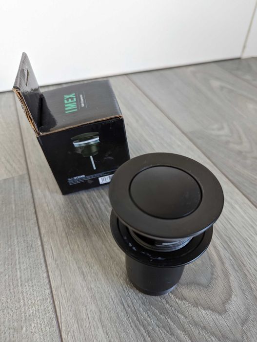 2 Válvulas de lavatório Clic Clac Preto mate