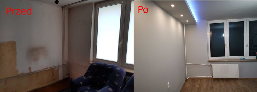 Remontowanie mieszkań i domów- Gładzie, zabudowy Karton-Gips, panele, malowanie, szpachlowanie