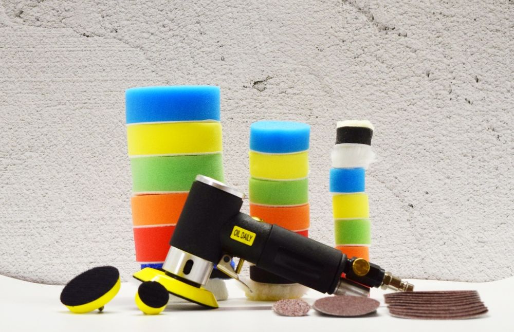 Мини пневматическая полировальная шлифмашина пневмо эксцентрик