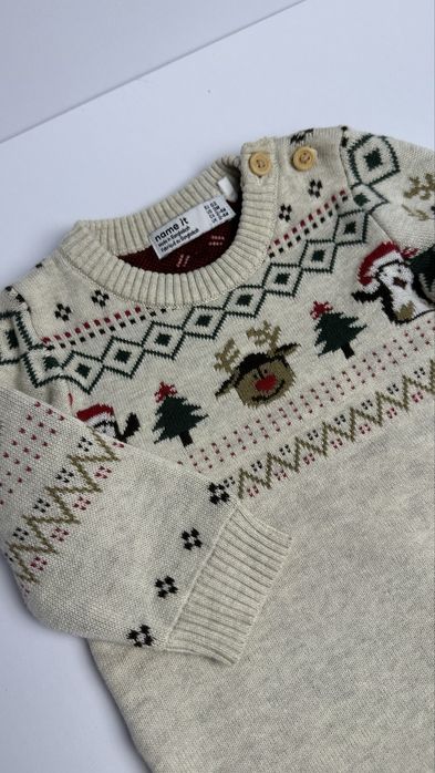 Ромпер Name it 62 розмір бежевий новорічний