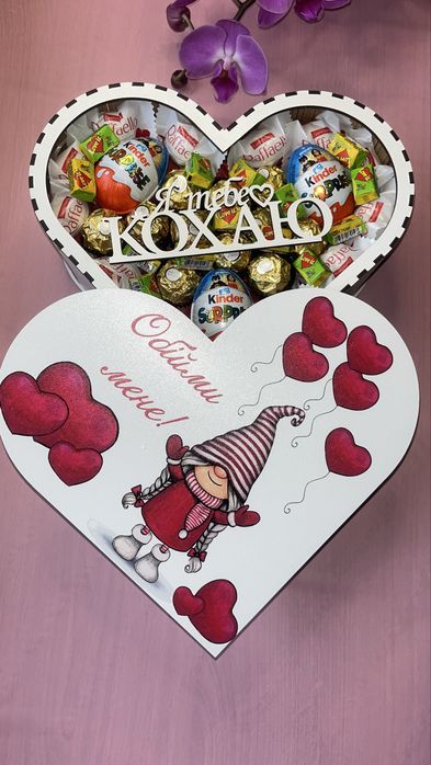 Сладкий бокс, букет из конфет, сладкий подарок, солодощі