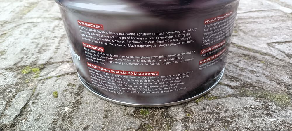 Emalia poliwinylowa 10l Anser czerwony tlenkowy