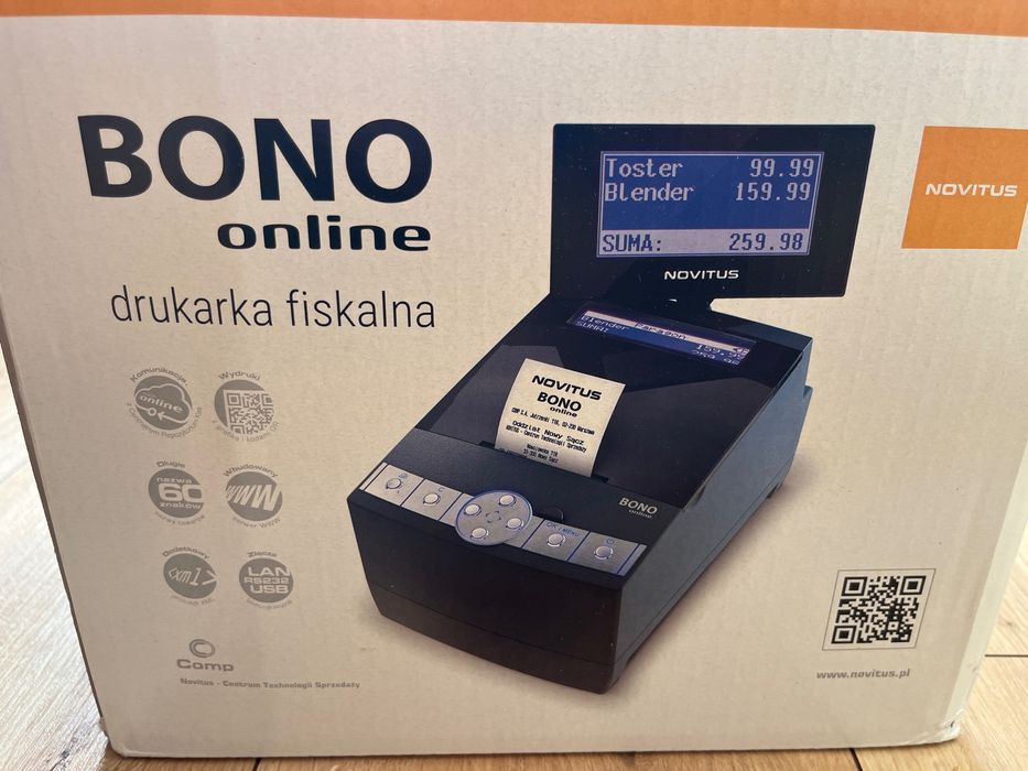 Drukarka Fiskalna NOVITUS BONO kasa online 2.0 - jak nowa mało używana