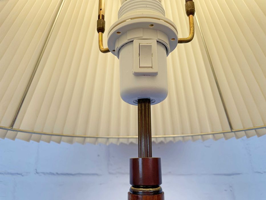 Skandynawska lampa podłogowa z polisandru – Dania lata 60, Mid-Century
