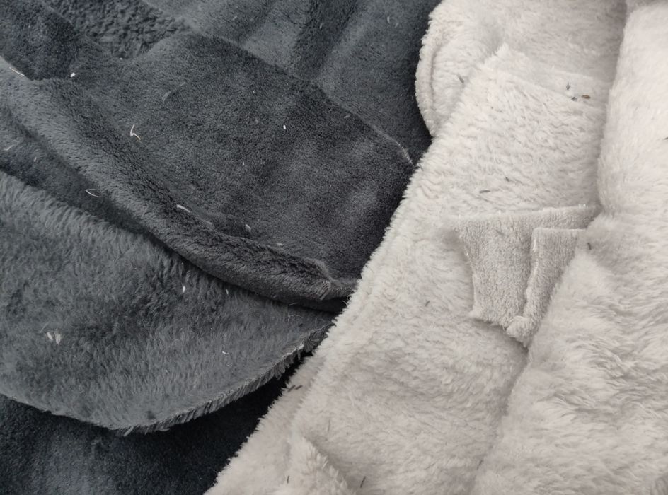 Ścinki materiału polar futerko trzy kolory