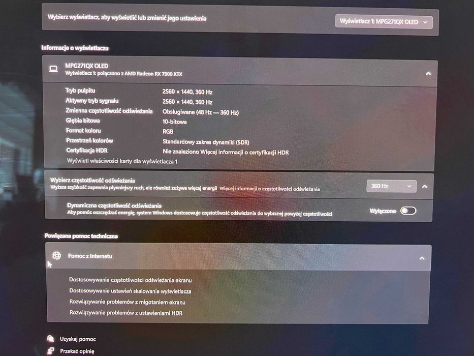 Monitor MSI MPG 271QRX
